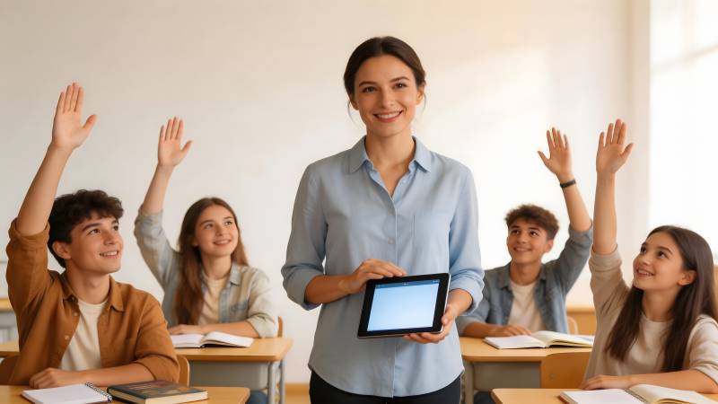 课堂互动教学图片