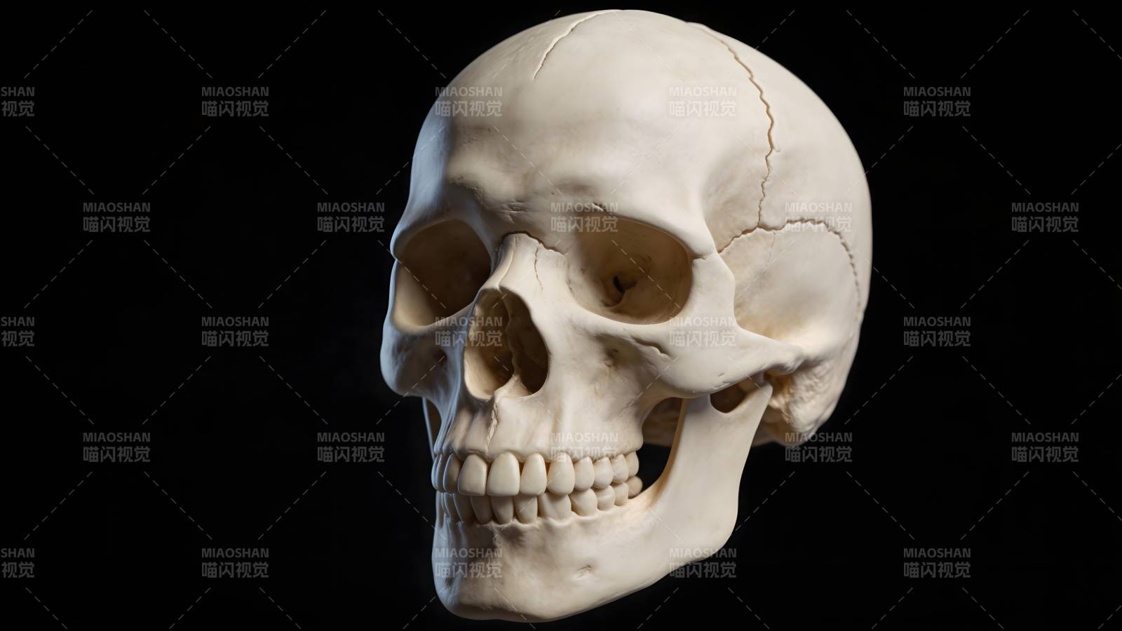 人类头骨特写图片