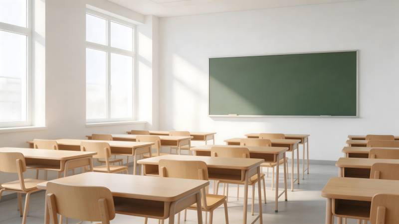 明亮教室静待学子图片