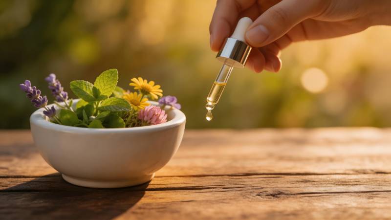 草本精油滴落图片