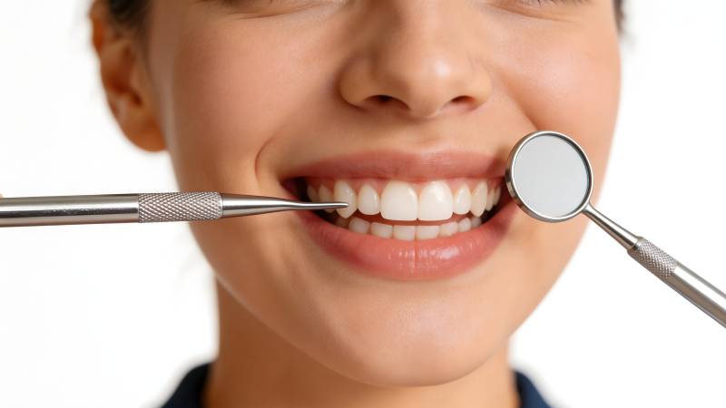 笑容灿烂 牙医检查图片