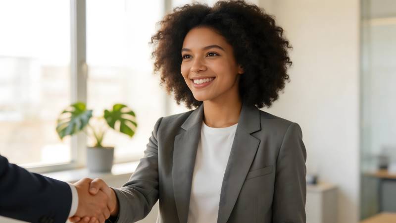 职场握手合作瞬间图片