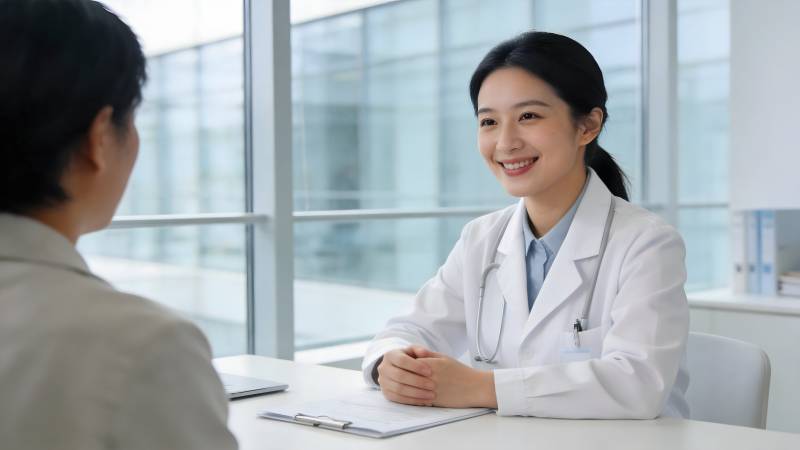 医生面诊患者图片