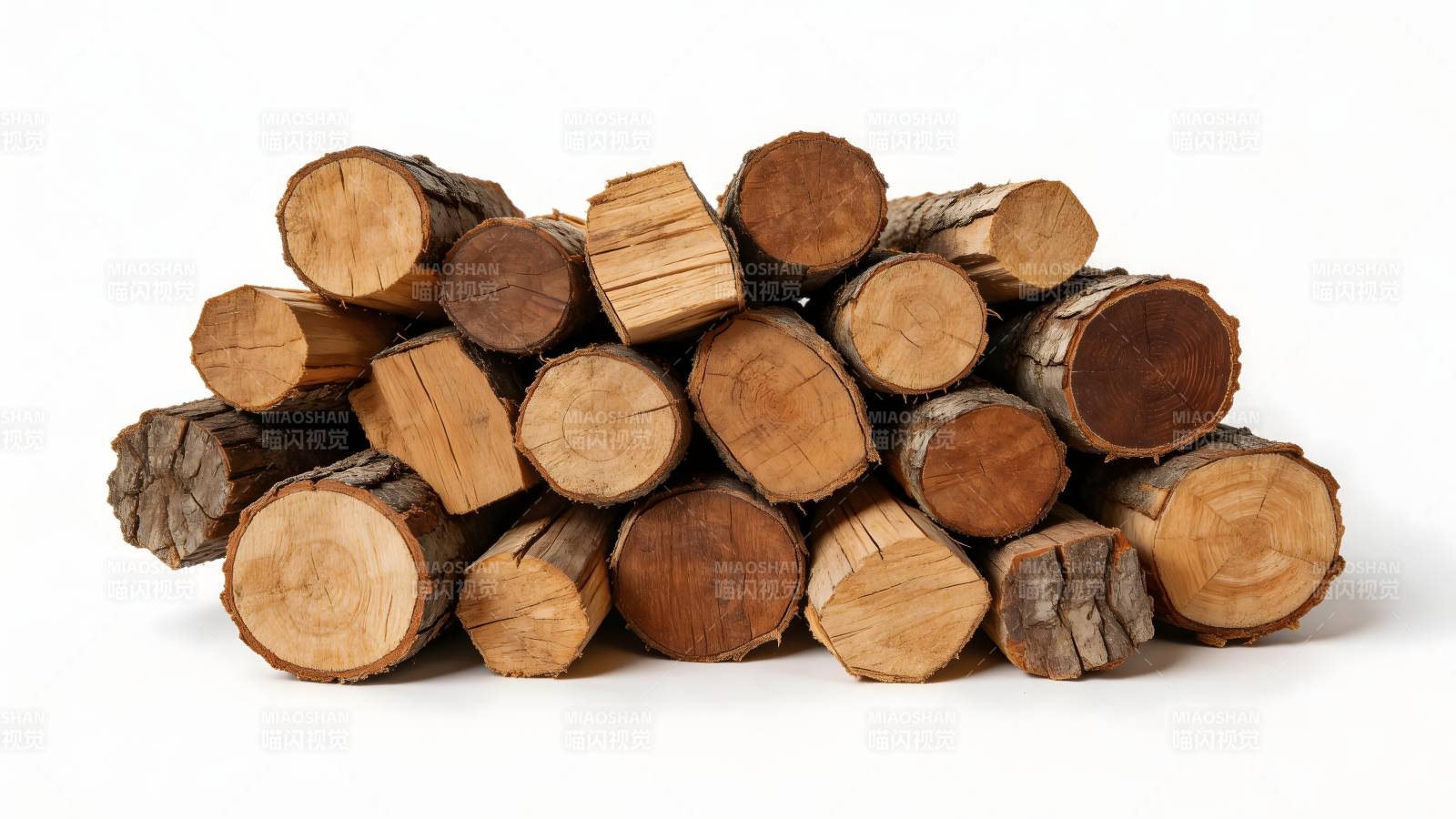 堆叠的原木图片