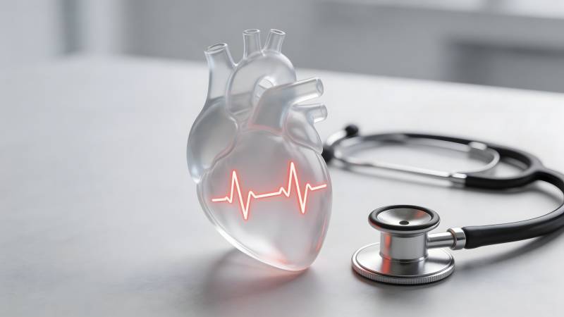 心跳与听诊器图片