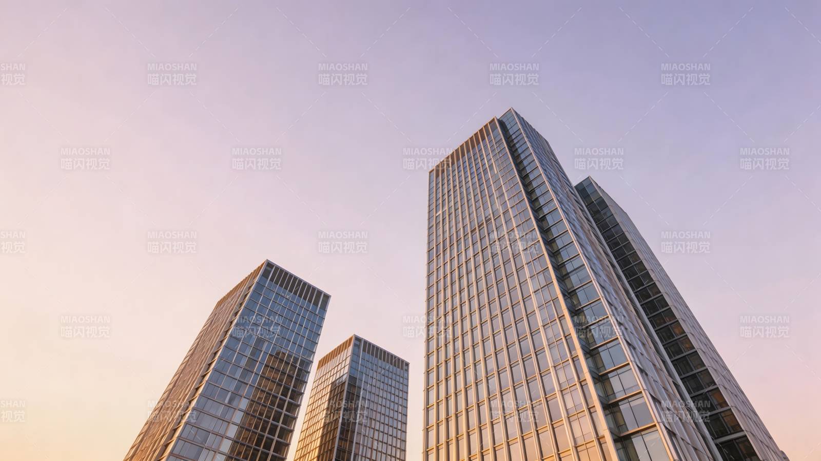 城市天际线剪影图片