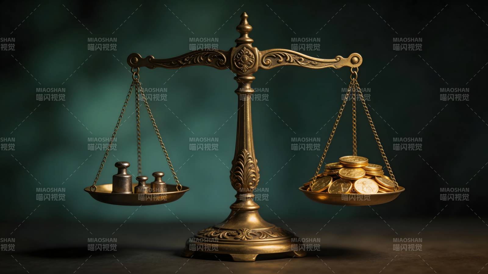 天平称重金币图片