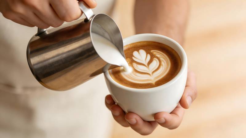 拉花咖啡艺术图片