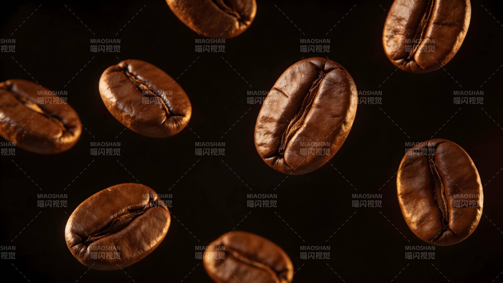 咖啡豆飞舞图片