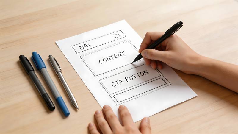 手绘网页草图图片