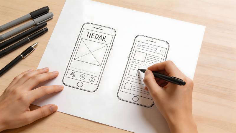 手机界面手绘设计图片