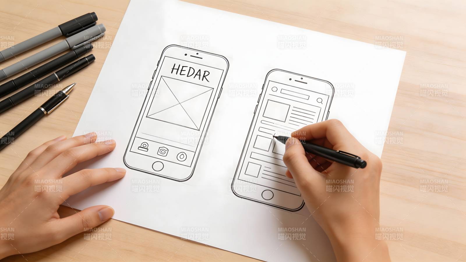 手机界面手绘设计图片