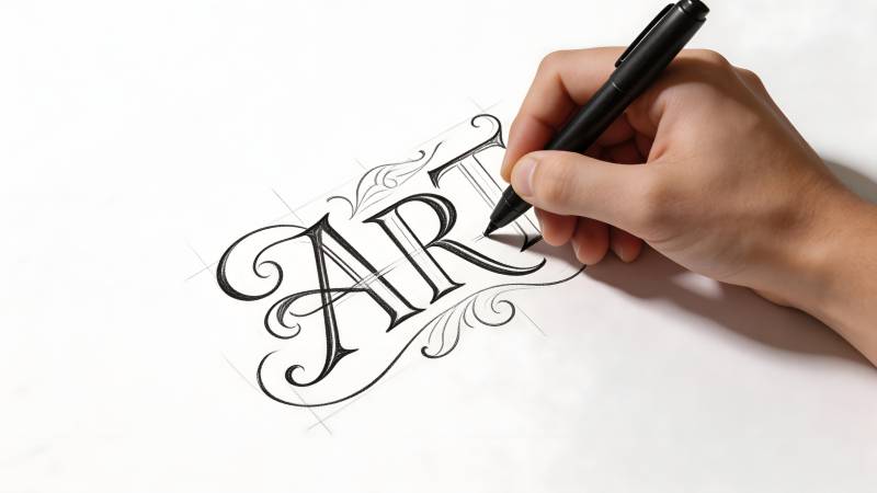 手绘艺术字图片