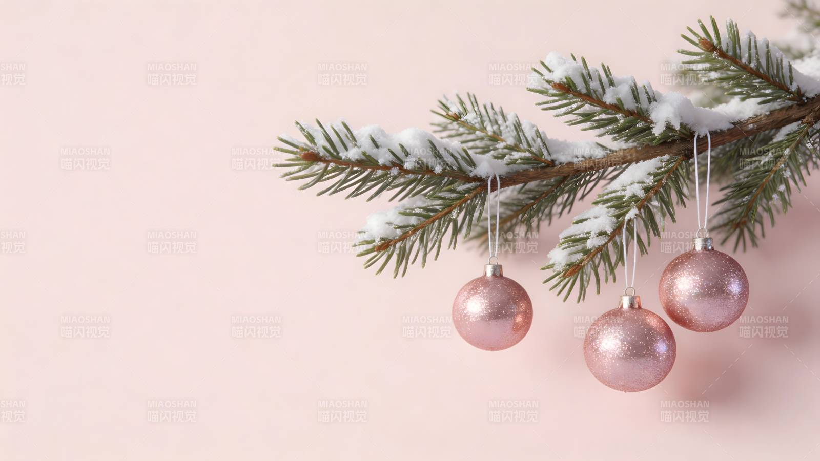 雪枝挂珠 冬日静谧图片