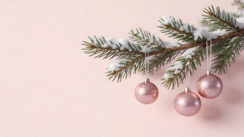 雪枝挂珠 冬日静谧图片