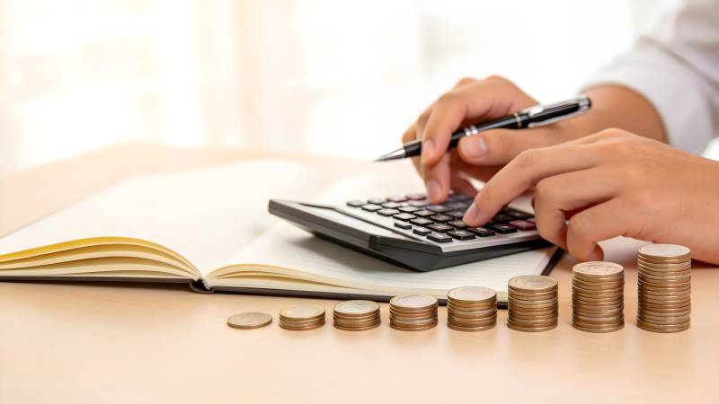 理财计算与存钱图片