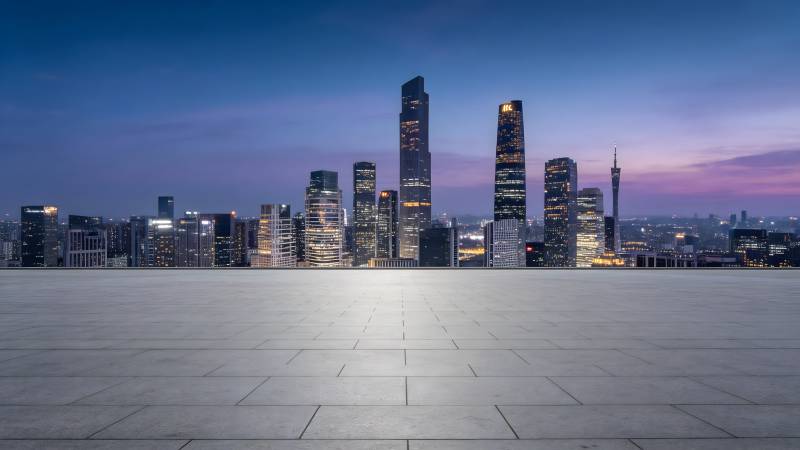 城市夜景天际线图片