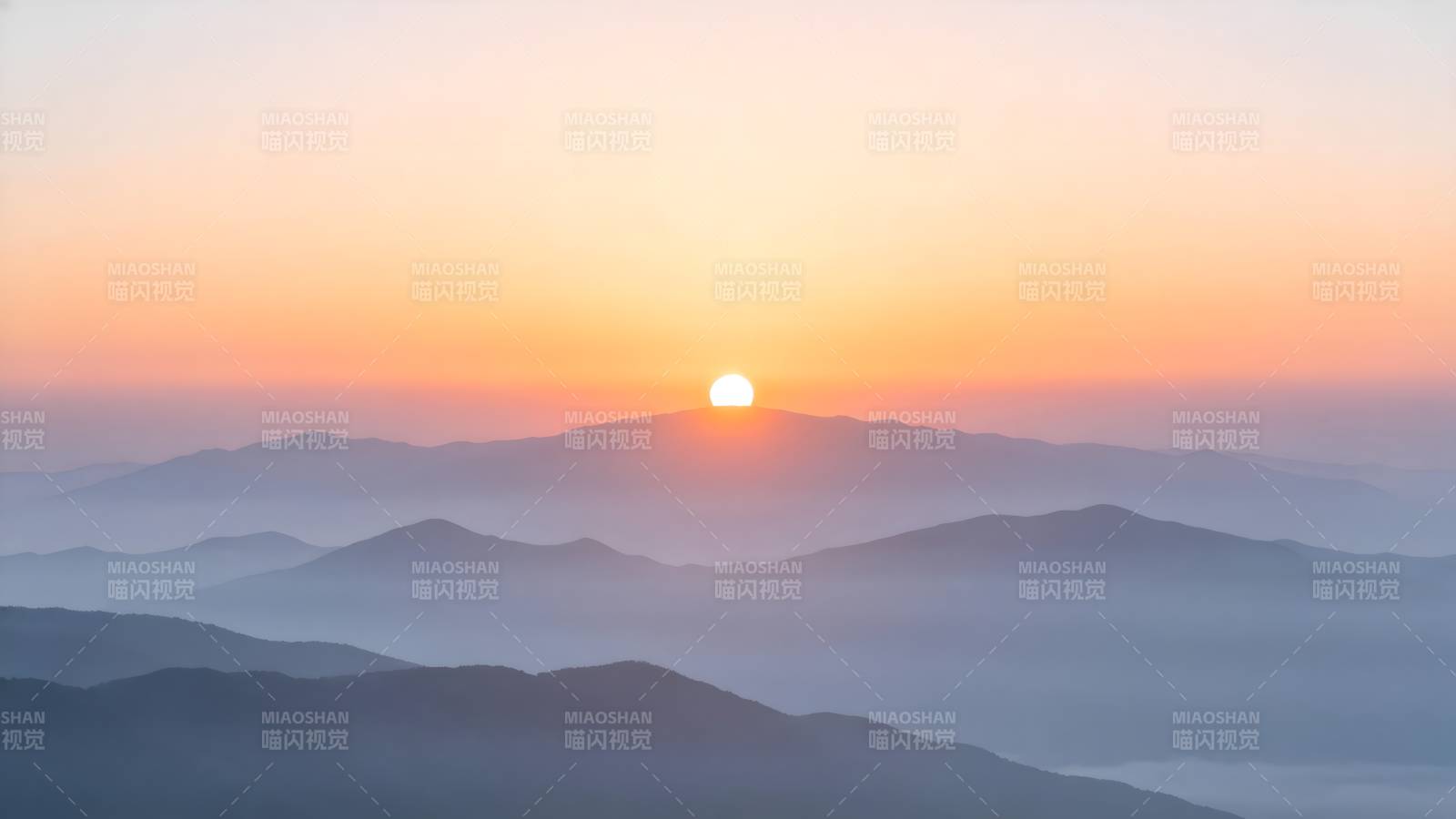 山间日出美景图片