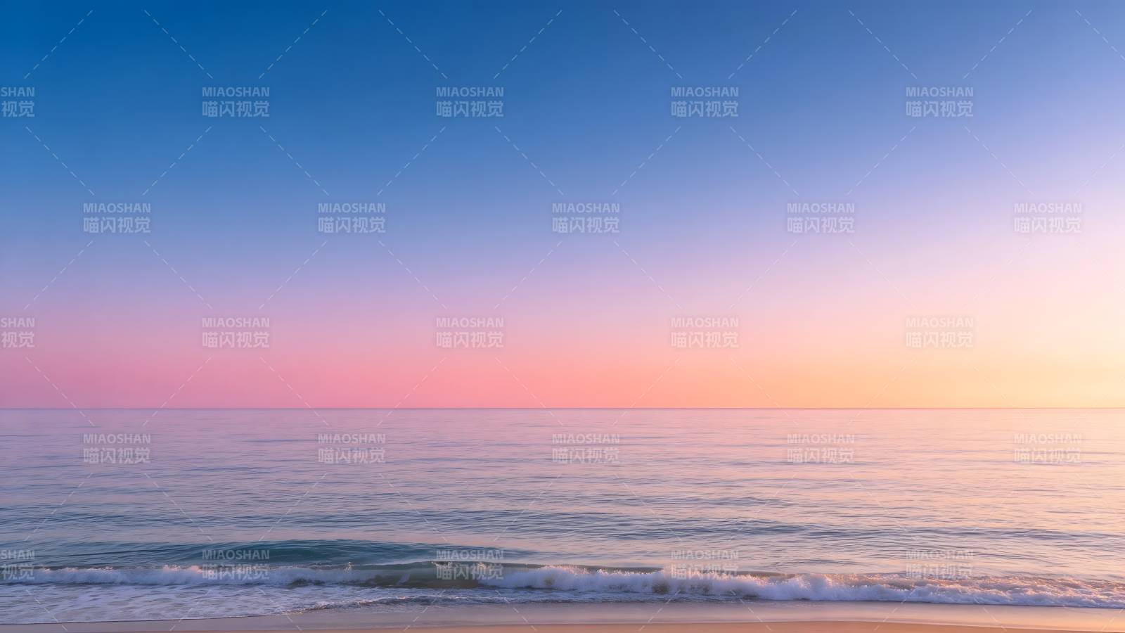 海天一色 晨曦初现图片