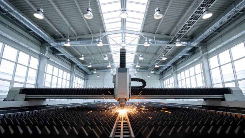 激光切割作业现场图片