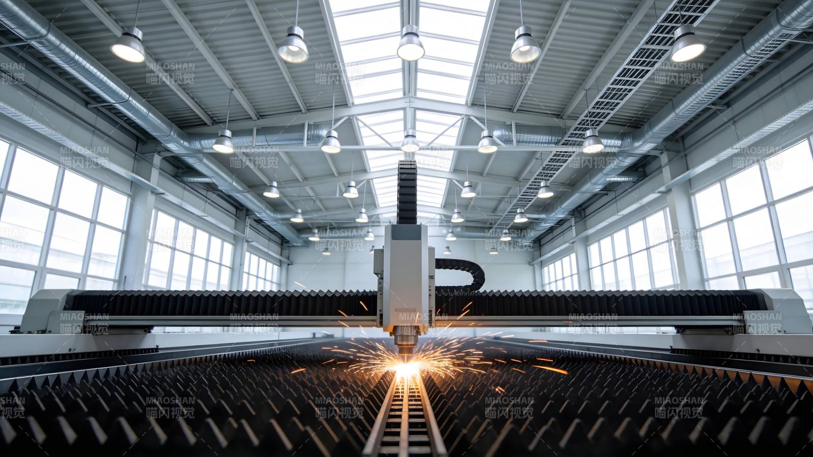 激光切割作业现场图片