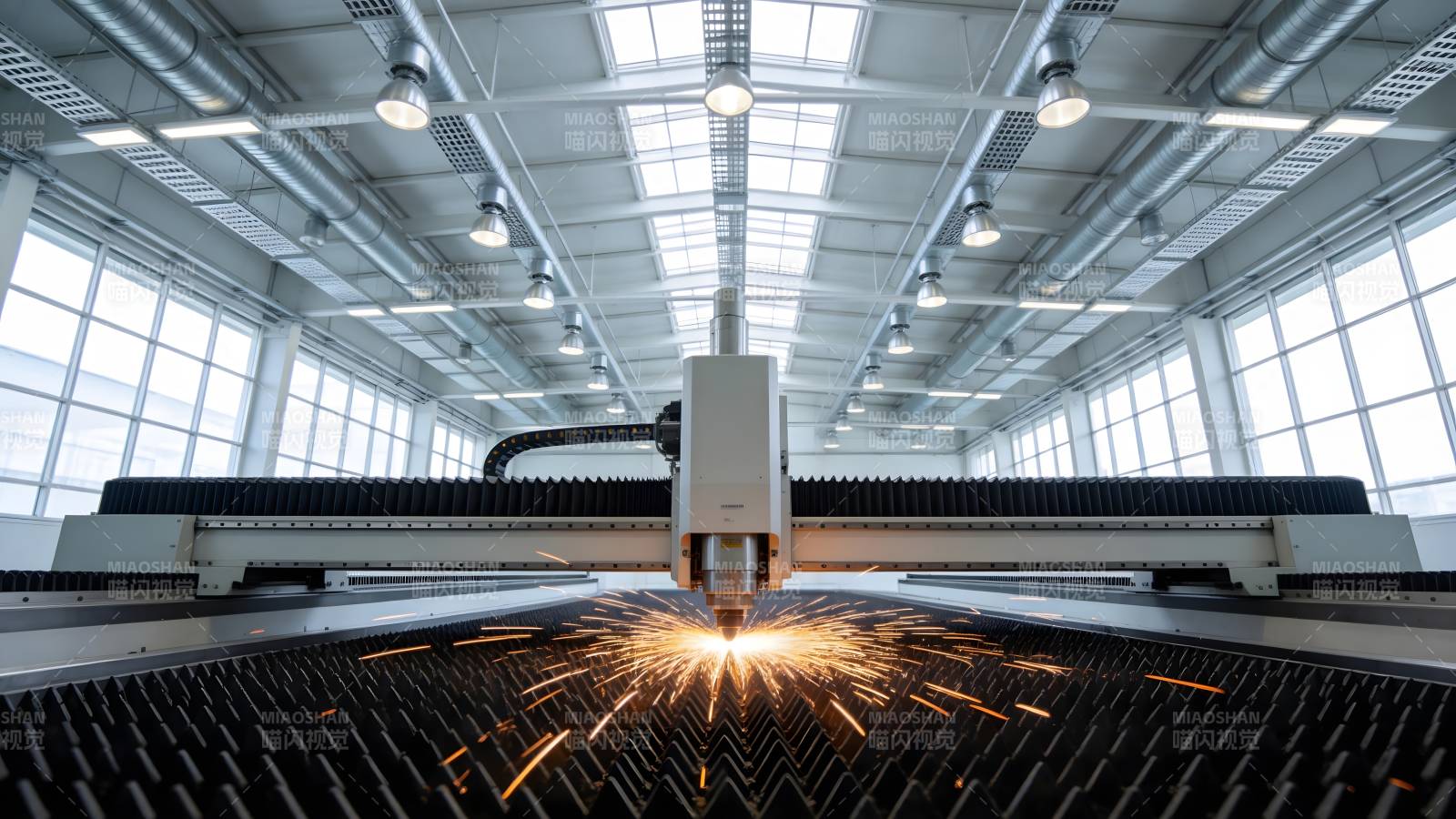 激光切割作业现场图片
