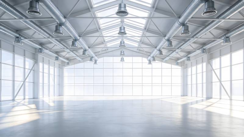 现代工业厂房内部图片