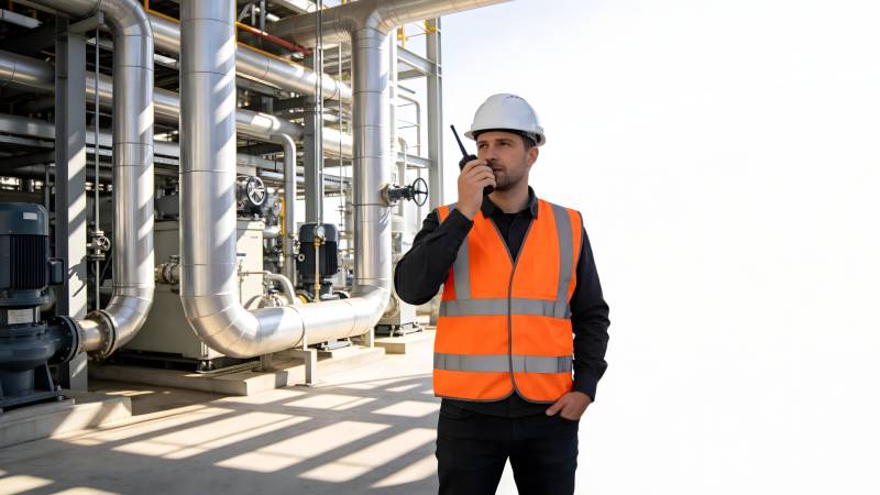 工人在工厂通话图片