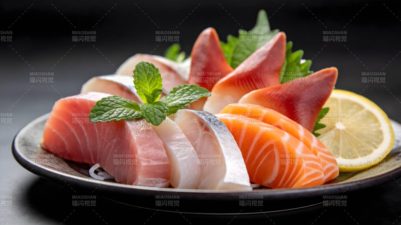 新鲜刺身拼盘图片