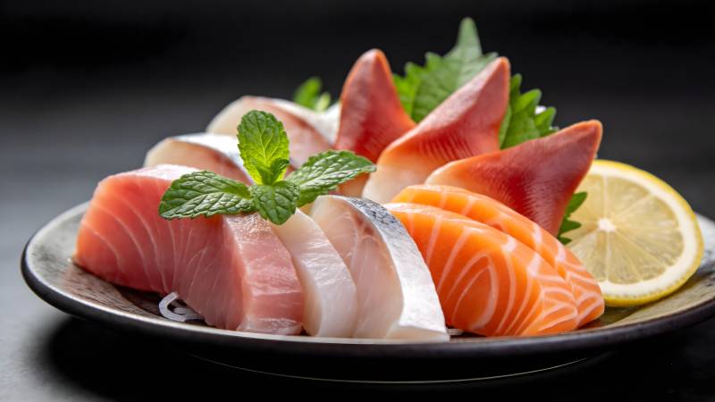 新鲜刺身拼盘图片