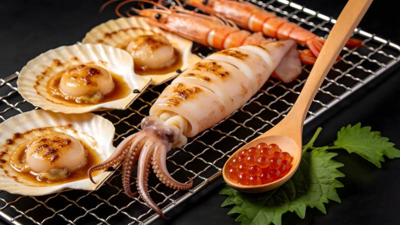 海鲜烧烤盛宴图片