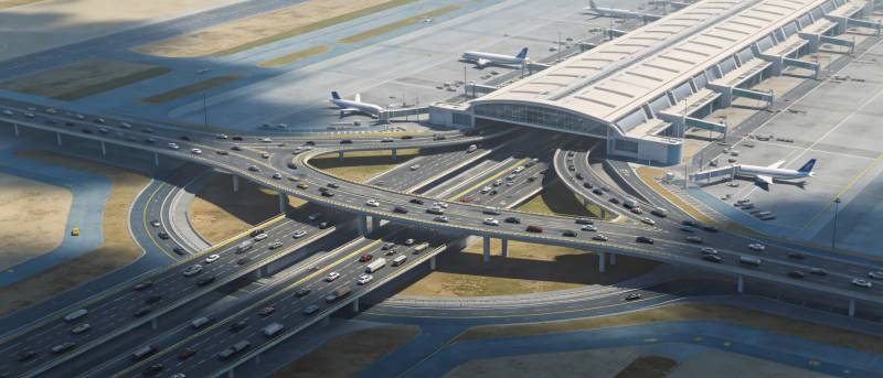 机场交通枢纽图片