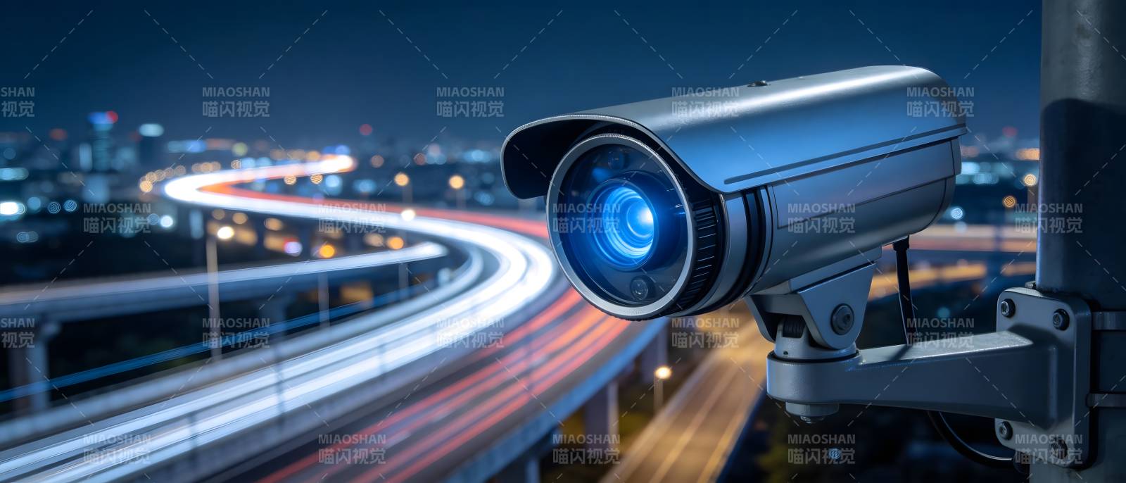 夜视监控城市交通图片