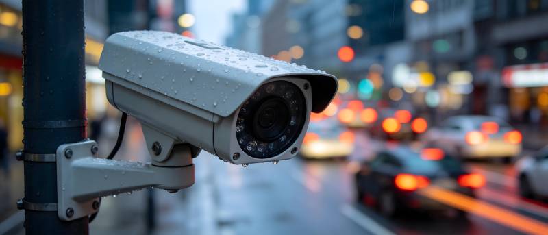 城市街头监控镜头图片