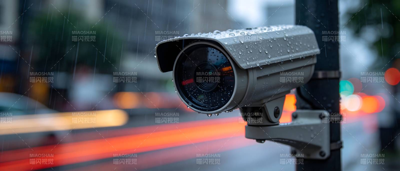 雨中监控摄像机图片