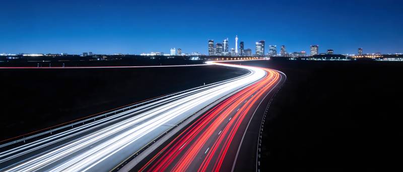 夜景车流光影图片