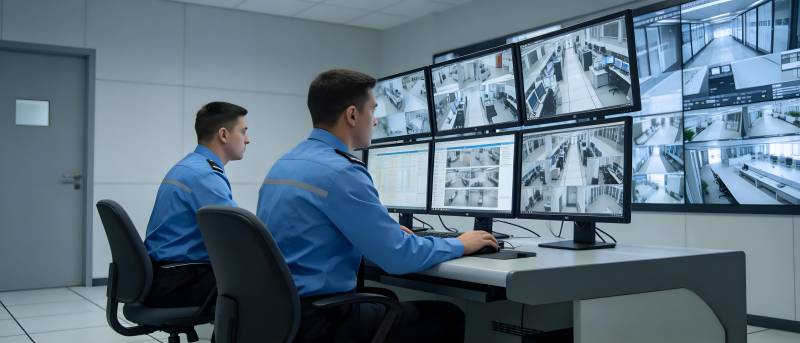 监控室工作场景图片