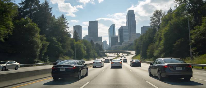 城市高速路行车图片