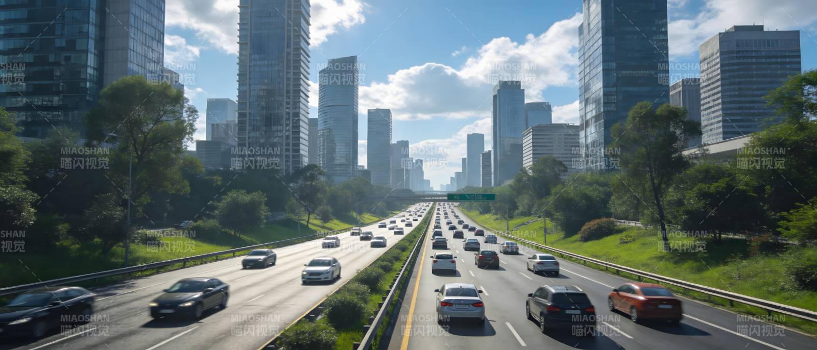 都市高速通勤景象图片