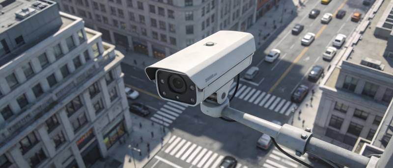 城市高空监控视角图片