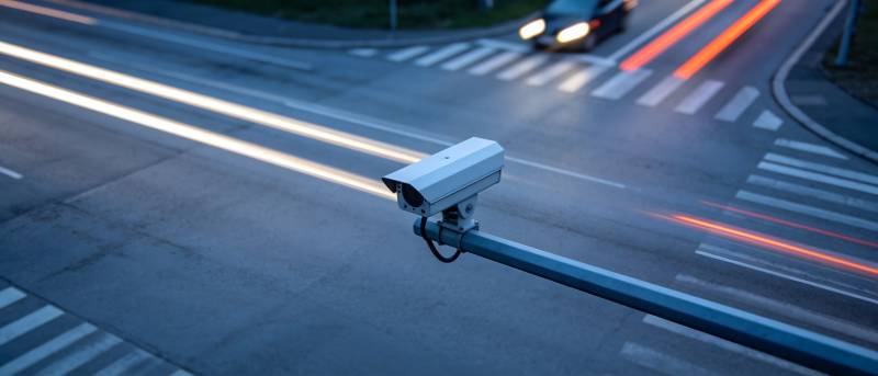 城市夜景监控图片