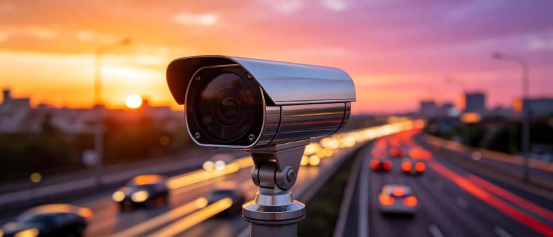 城市监控夜景图片