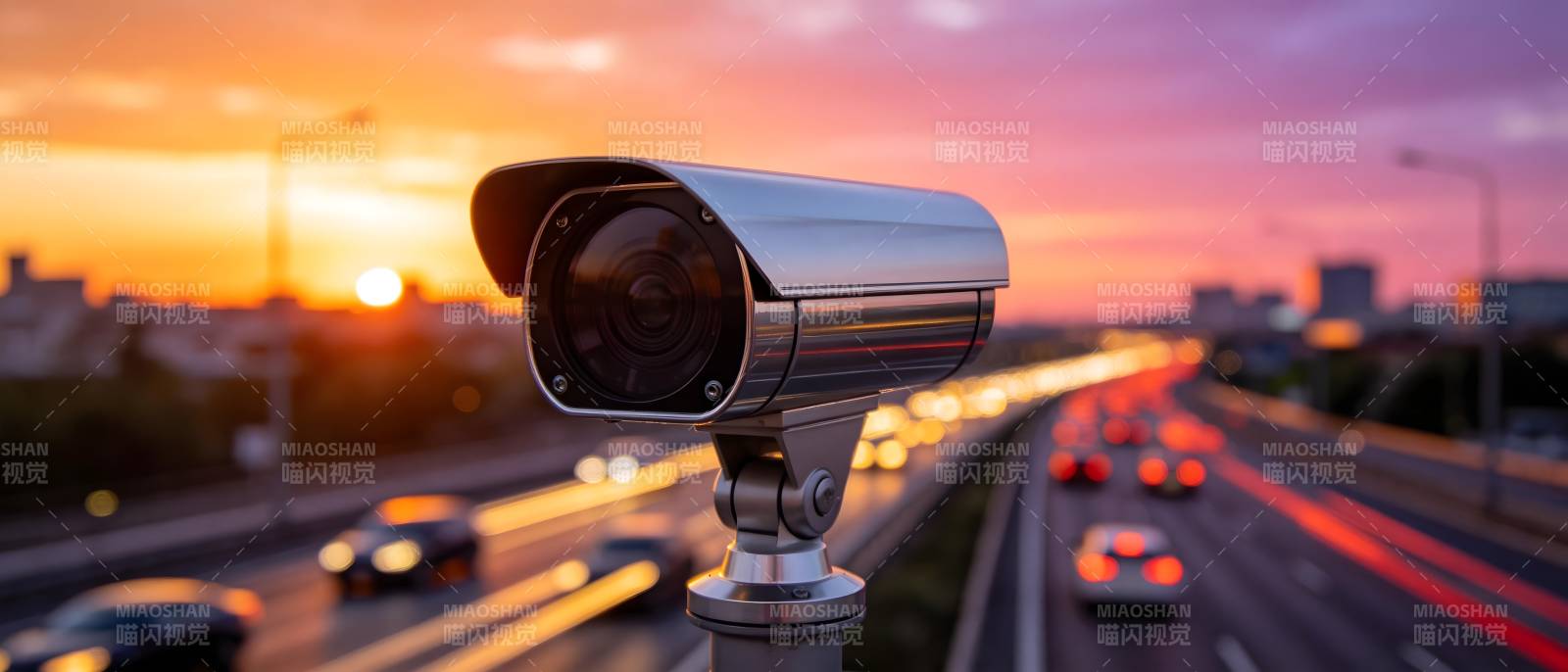 城市监控夜景图片