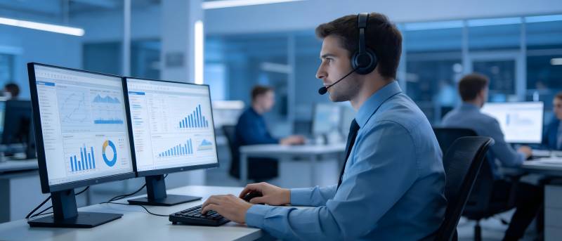 办公环境中的专注工作图片