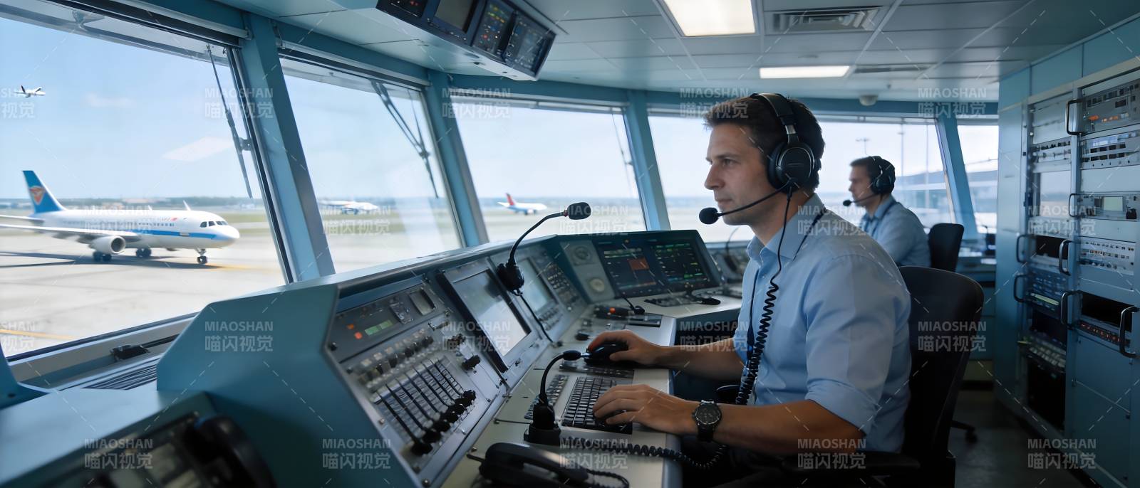 塔台指挥员工作现场图片