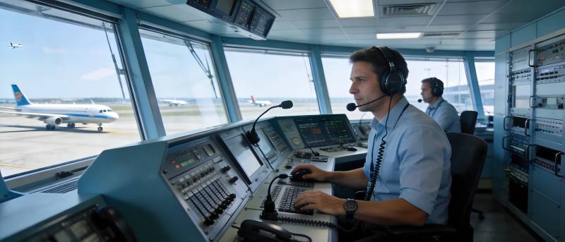 塔台指挥员工作现场图片