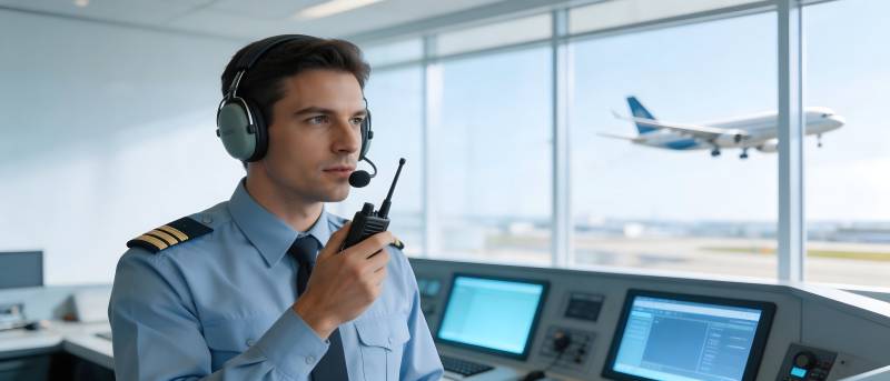 空管员指挥航班图片