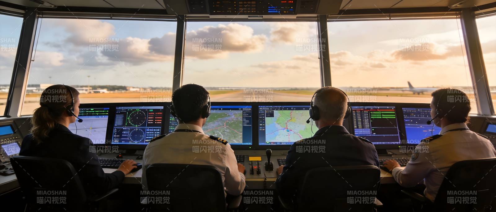 塔台指挥飞行图片