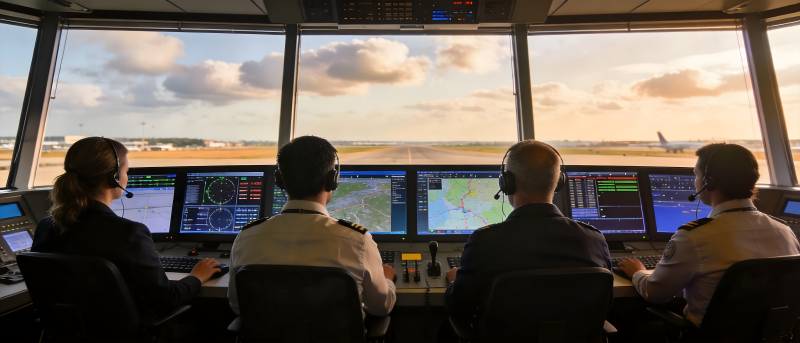 塔台指挥飞行图片