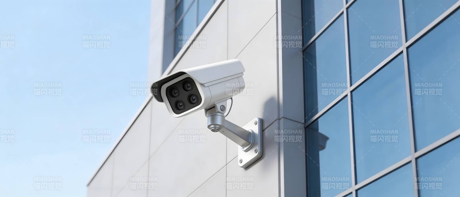 建筑外壁监控摄像头图片